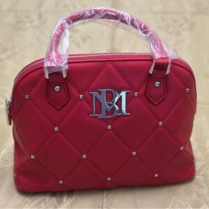 Badgley Mischka Crimson Quilted Satchel